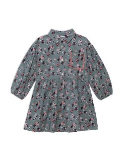 Girl Long Sleeve Baby Corduroy Printed Dress - Toddler Child