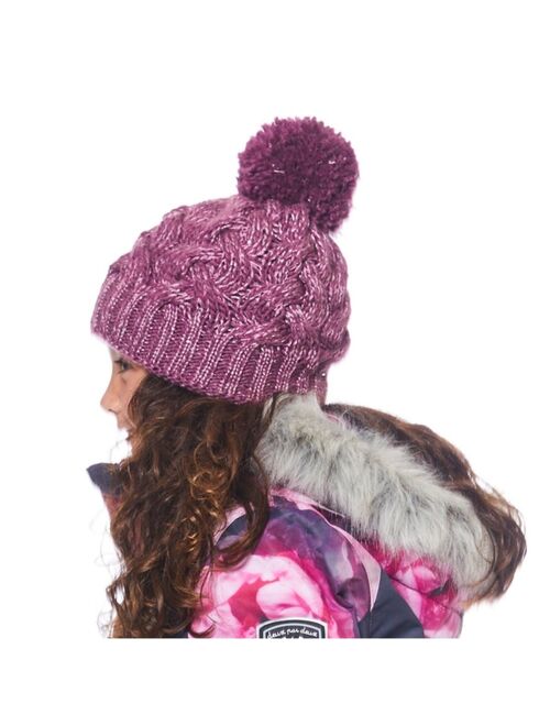 DEUX PAR DEUX Girl Knit Hat Purple - Toddler|Child