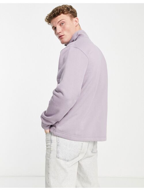 Topman 1/4 zip sweatshirt in lilac - part of a set