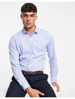 smart shirt with stretch in blue