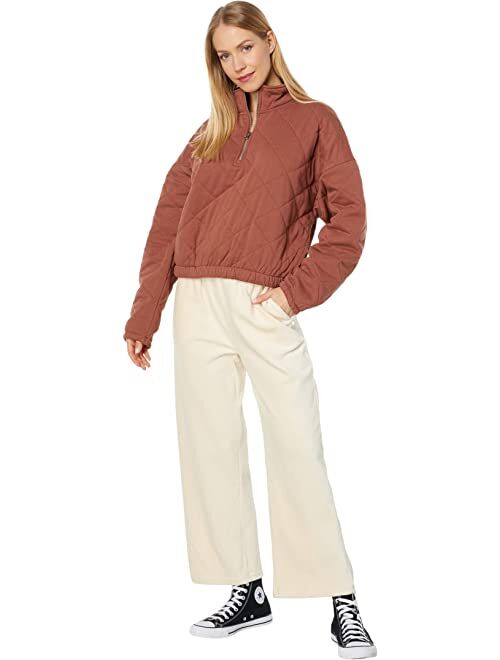 Roxy Bonfire Babe Quilted Sweatshirt