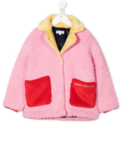 Marc Jacobs Kids colour-block textured coat