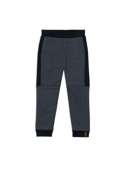 DEUX PAR DEUX Boy Fleece Sweatpants Dark Heather Grey And Black - Toddler Child