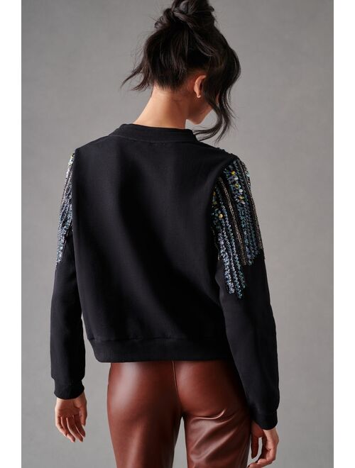Let Me Be Disco Sequin Sweatshirt