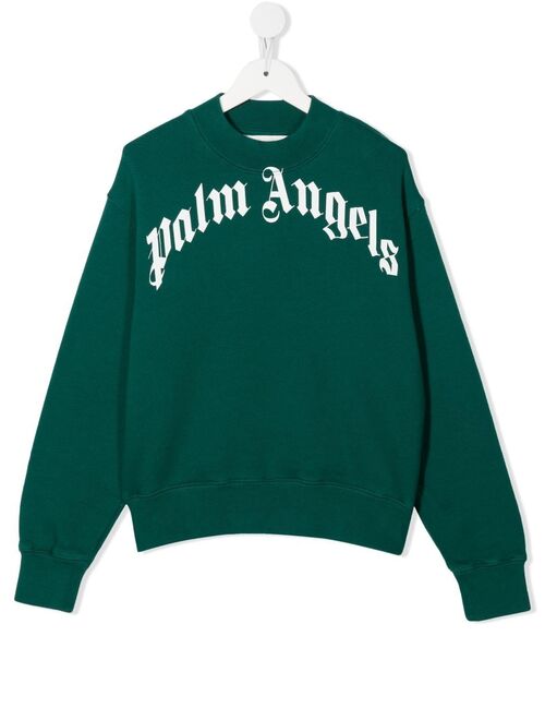Palm Angels Kids logo-print long-sleeve sweatshirt