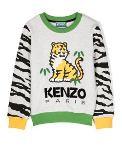 Kids Kotora Tiger logo-print sweatshirt