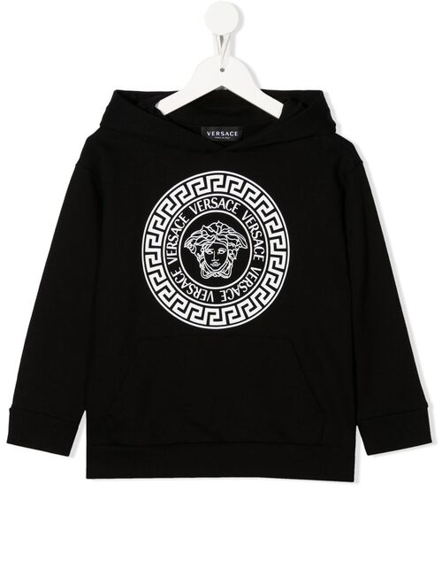 Versace Kids Medusa print cotton hoodie