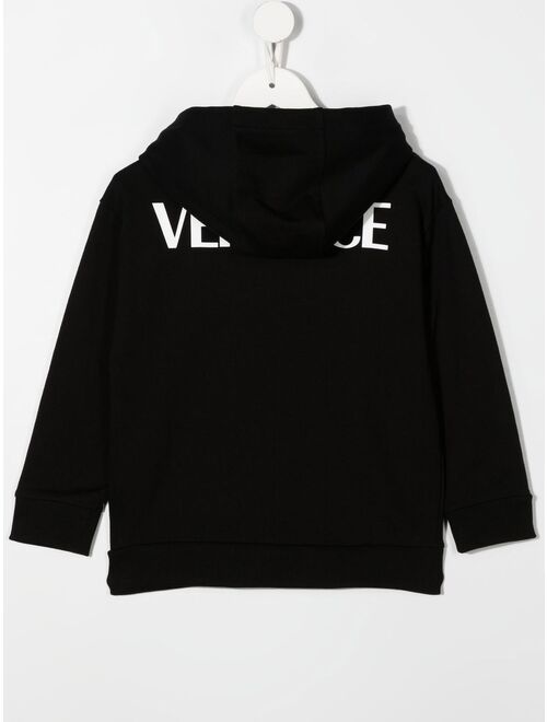Versace Kids Medusa print cotton hoodie