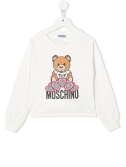 Kids Teddy Bear-print cotton sweatshirt