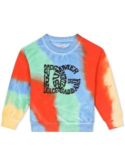 Kids logo-print tie-dye sweatshirt