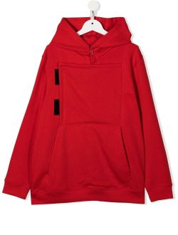 Kids cotton-blend pocket hoodie