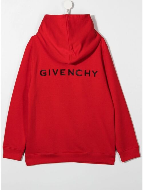 Givenchy Kids cotton-blend pocket hoodie