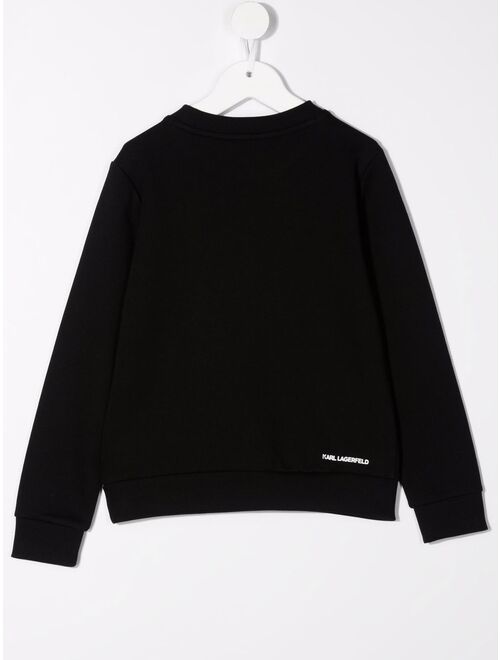 Karl Lagerfeld Kids logo-print cotton sweatshirt