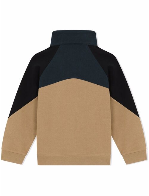 Dolce & Gabbana Kids high-neck colour-block sweatshirt