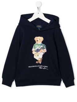 Ralph Lauren Kids Polo Bear-print jersey hoodie