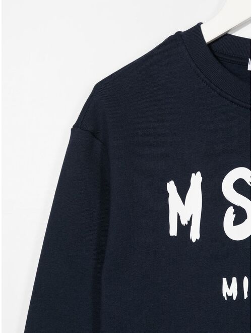 MSGM Kids logo-print long-sleeve sweatshirt
