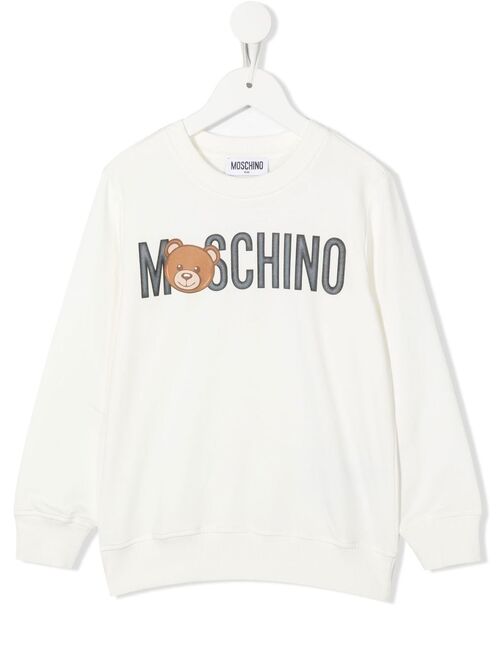 Moschino Kids logo-print drop-shoulder sweatshirt