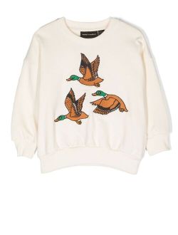 embroidered-duck sweatshirt