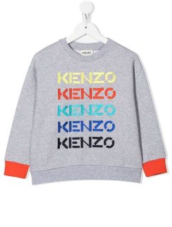Kids logo-embroidered sweatshirt