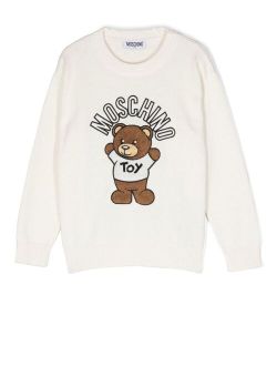 Kids Teddy Bear-logo crew-neck jumper