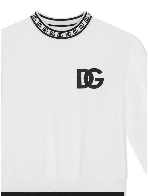 Dolce & Gabbana Kids logo-print long-sleeve sweatshirt