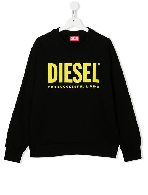 Diesel Kids TEEN logo-print cotton sweatshirt