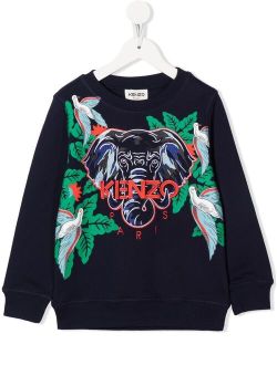 Elephant-embroidered sweatshirt