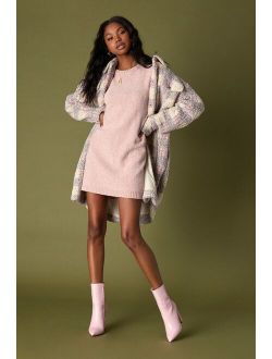 Sunday Afternoon Dusty Pink Chenille Knit Sweater Dress