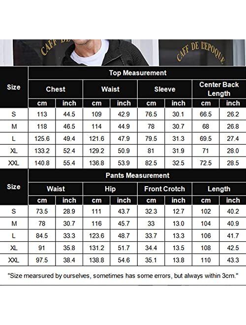 COOFANDY Men's Sweatsuits Suit 2 Piece Hooded Jogging Suits Plaid Full Zip Tracksuit with Pockets Casual Athletic