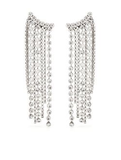 chain-trimmed earrings