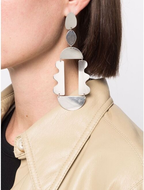 Isabel Marant panelled pendant earrings