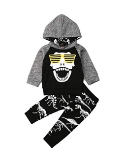 Ma&Baby Toddler Infant Baby Boy Girls Clothes Hoodie Fall Winter Sweatsuit Pants Gender Neutral Long Sleeve Outfit Set