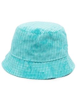 terry-cloth effect ribbed bucket hat