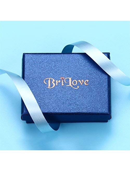 BriLove Women's Wedding Bridal Crystal Cluster Tennis Stretch Bracelet