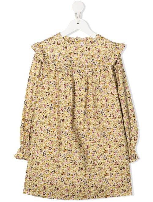 Bonpoint floral-print ruffled dress