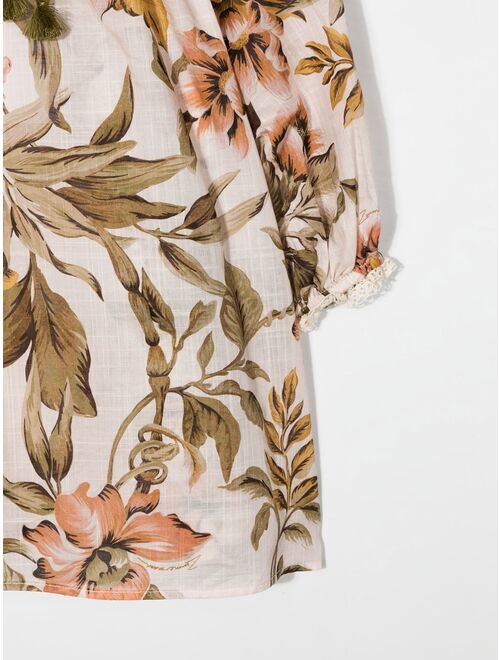 ZIMMERMANN Kids Anneke stripe-print smock top