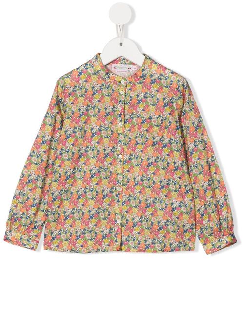 Bonpoint floral-print long-sleeve blouse