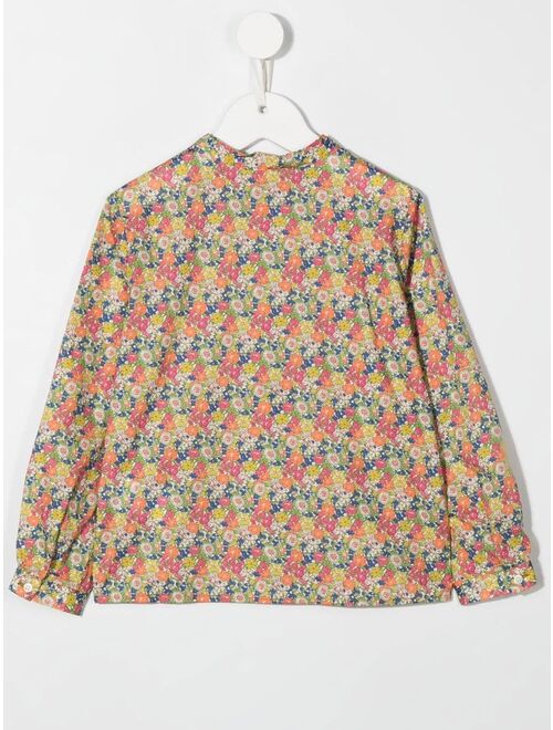 Bonpoint floral-print long-sleeve blouse