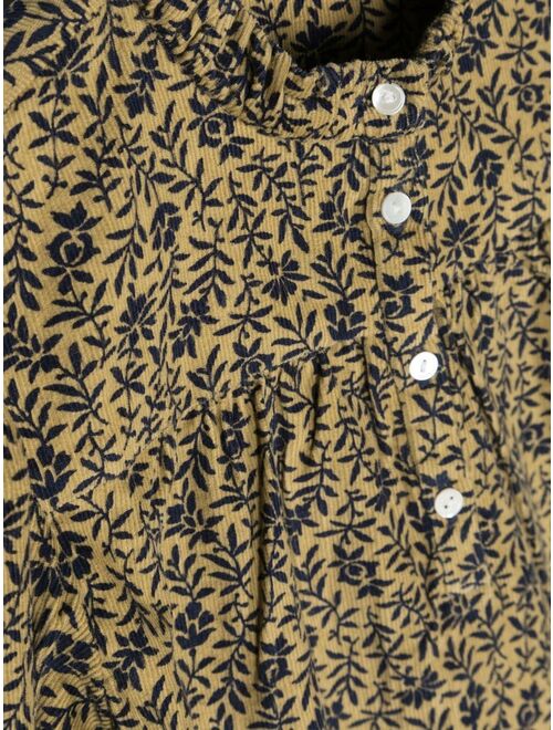 Bonpoint floral-print corduroy blouse