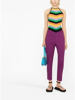 cropped tapered-leg trousers