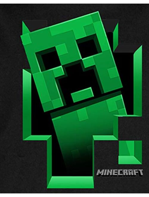 Minecraft Hoodie Boys Kids Gamer Black Creeper Inside Hooded Jumper