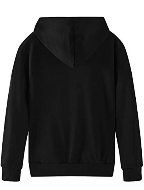 Spring&Gege Youth Solid Classic Hoodies Soft Hooded Pullover Sweatshirts for Children (3-14 Years)