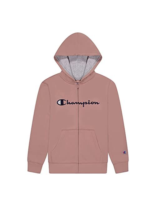 Champion Boys Fleece Hooded Zip Up Sweatshirt Hoody Kids Clothes