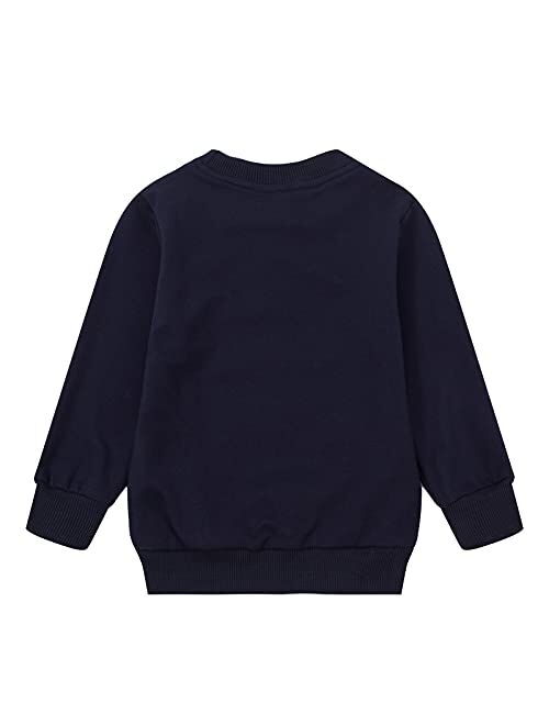 Akyzic Boys Sweatshirts Cotton Long Sleeve Crewneck Pullover Toddler Kids Winter Warm Shirt Sweater Tops 3t-8t