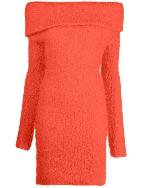 Isabel Marant Aria off-shoulder knitted dress