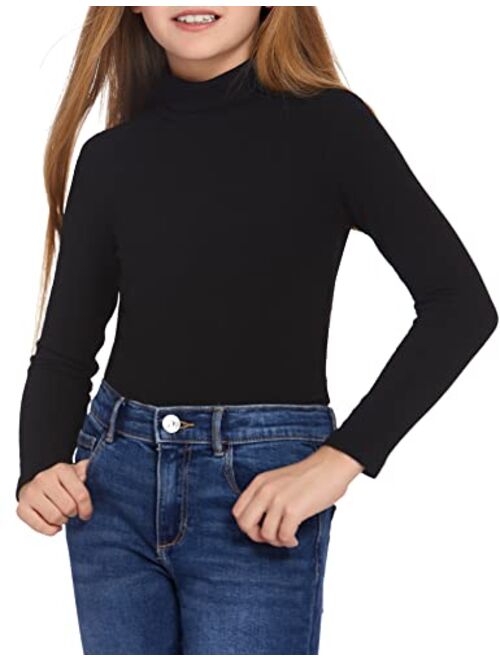Arshiner Girls Turtleneck Sweater Kids Casual Long Sleeve Knit Pullover Tops