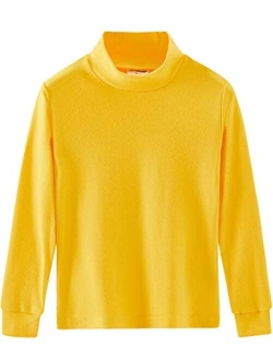 Spring&Gege Little & Big Kids Soft Cotton Long Sleeve Mock Turtleneck Shirts
