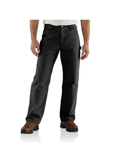 Men's Washed Duck Dungaree Flannel Lined Work Pant