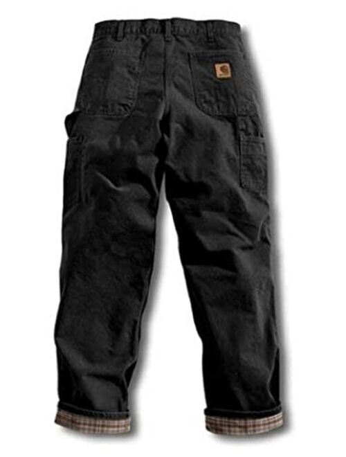 Carhartt Men's Washed Duck Dungaree Flannel Lined Work Pant