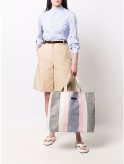 Itak colour-block stripe tote bag
